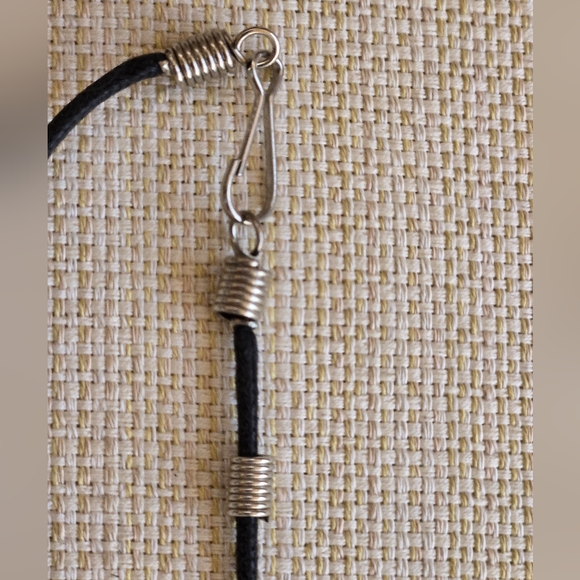 Evil Eye Necklace Pendant on Black Cord Layering Protection Lucky Unisex - Picture 4 of 8